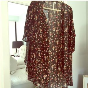 Floral Kimono Cover Up